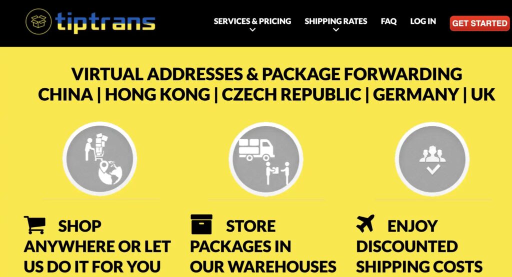 Tiptrans package forwarding service